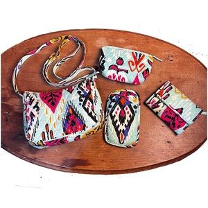 Vera Bradley | Pueblo Four Piece Set (Crossbody, Wallet, Makeup, Glasses Case)